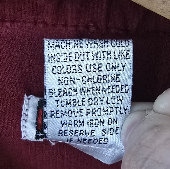 Vintage 90's Live A Little  Red Women's Corduroy  Jacket Snap Closure Sz Med - Picture 7 of 7